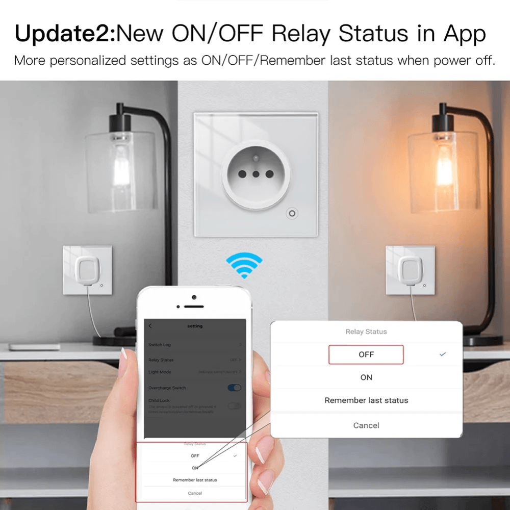 1-постовая розетка moes smart socket, wi-fi, 95-250 в, 16а, встраиваемая ip20, шторки + зк, бел wk-eu