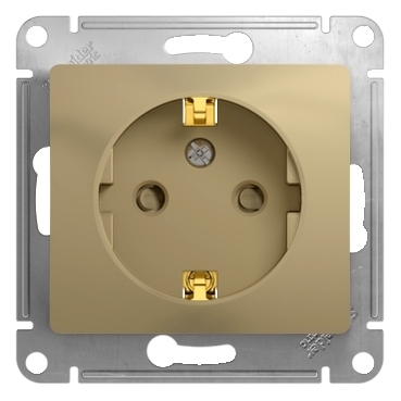 Systeme electric GSL000445 GLOSSA РОЗЕТКА с заземлением со шторками, 16А, механизм, ТИТАН