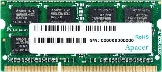 Картинка - Модуль памяти для ноутбука SODIMM 8GB PC12800 DDR3 SO DV.08G2K.KAM APACER DV.08G2K.KAM