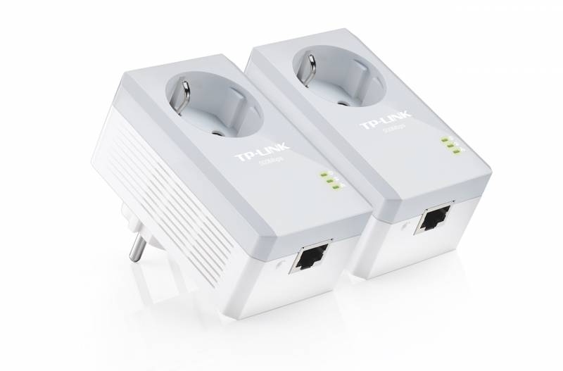 Картинка - Сетевой адаптер Powerline TP-Link TL-PA4010PKIT AV600 Fast Ethernet