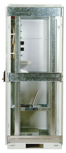 Шкаф телекоммуникационный напольный 42U (600x600) дверь перфорированная 2 шт. (ШТК-М-42.6.6-44АА)