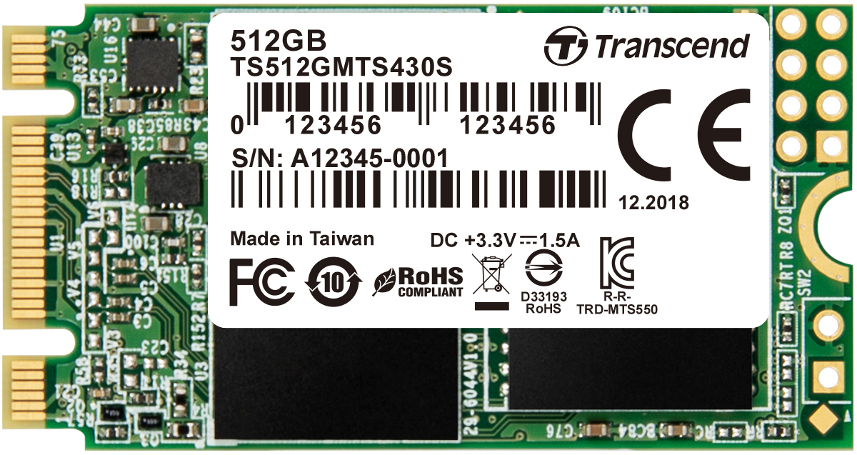 Картинка - Твердотельный накопитель Transcend MTS430S TS512GMTS430S TS512GMTS430S