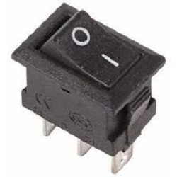 Rexant 36-2030 Выключатель клавишный 250V 3А (3с) ON-ON черный  Micro