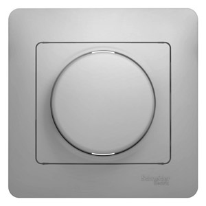 Systeme electric GSL000334 GLOSSA СВЕТОРЕГУЛЯТОР (диммер) поворотный, 300Вт, в сборе, АЛЮМИНИЙ