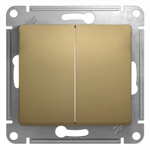Systeme electric GSL000451 GLOSSA 2-клавишный ВЫКЛЮЧАТЕЛЬ, сх.5, 10АХ, механизм, ТИТАН