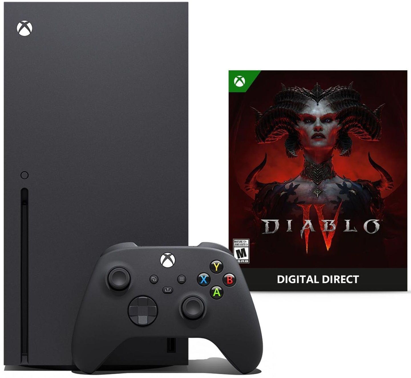 Купить Игровая консоль Microsoft Xbox Series X RRT-00046 черный в  комплекте: игра: Diablo в интернет-магазине Неватека по выгодной цене с  доставкой, характеристики, фотографии - Санкт-Петербург