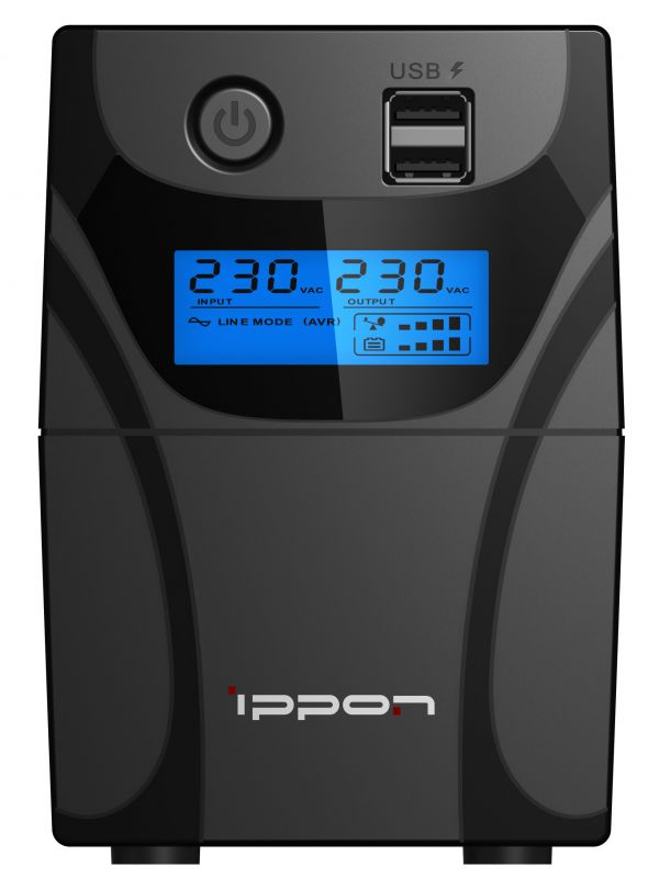 Картинка - Источник бесперебойного питания Ippon Back Power Pro II 800 480Вт 800ВА черный