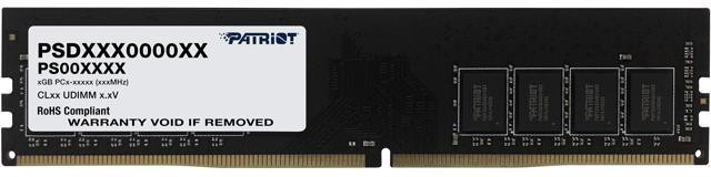 Картинка - Память DDR4 32Gb 3200MHz Patriot PSD432G32002 RTL PC4-25600 CL22 DIMM 288-pin 1.2В dual rank PSD432G32002