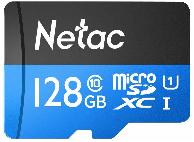 Картинка - Флеш карта microSDXC 128Gb Class10 Netac NT02P500STN-128G-S P500 w/o adapter NT02P500STN-128G-S