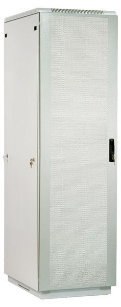 Шкаф телекоммуникационный напольный 42U (600x600) дверь перфорированная 2 шт. (ШТК-М-42.6.6-44АА)