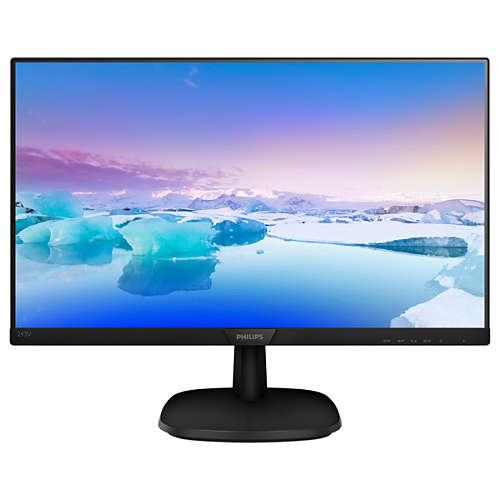 Картинка - Монитор 23,8" Philips 243V7QJABF 1920x1080 IPS W-LED 16:9 4ms VGA HDMI DP 200M:1 178/178 250cd Speakers Tilt Black (243V7QJABF/00) (243V7QJABF/01) 243V7QJABF/01