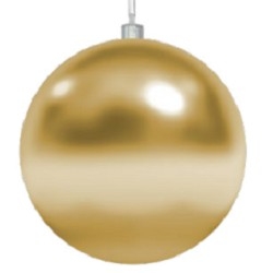 Елочная фигура "Шар", 25 см, золотой глянцевый