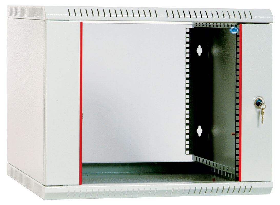 Шкаф телекоммуникационный настенный разборный 18U (600х350) дверь стекло, [ ШРН-Э-18.350 ] (ШРН-Э-18.350)