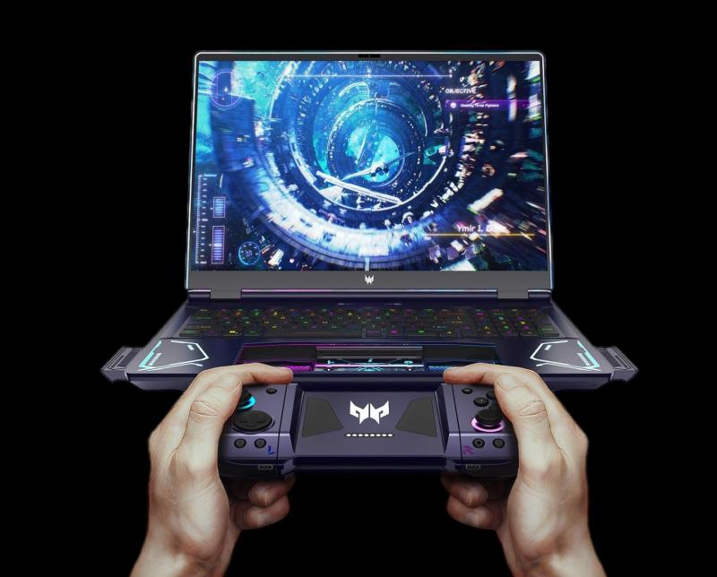 Project DualPlay: Необычный концепт ноутбука от Acer со встроенным геймпадом.