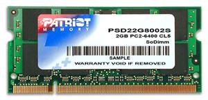 Модуль памяти для ноутбука SODIMM 2GB PC6400 DDR2 PSD22G8002S PATRIOT