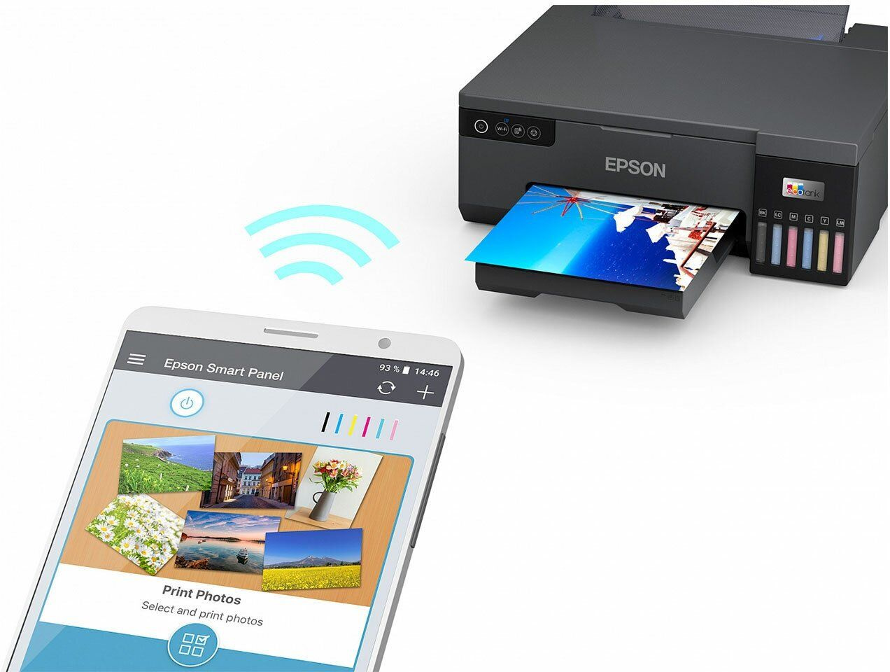 Купить Принтер струйный Epson L8050 (C11CK37405/C11CK37506) A4 WiFi черный  в интернет-магазине Неватека по выгодной цене с доставкой, характеристики,  фотографии - Санкт-Петербург