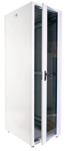 Шкаф телекоммуникационный напольный ЭКОНОМ 48U (600  1000) дверь стекло, дверь металл (ШТК-Э-48.6.10-13АА)