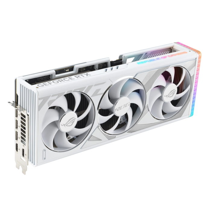 Asus rog 4090 white. RTX 4090 ASUS ROG Strix White. 4080 Белая RTX. Белый видеокарты 4080. Вентиляторы ROG Strix White.