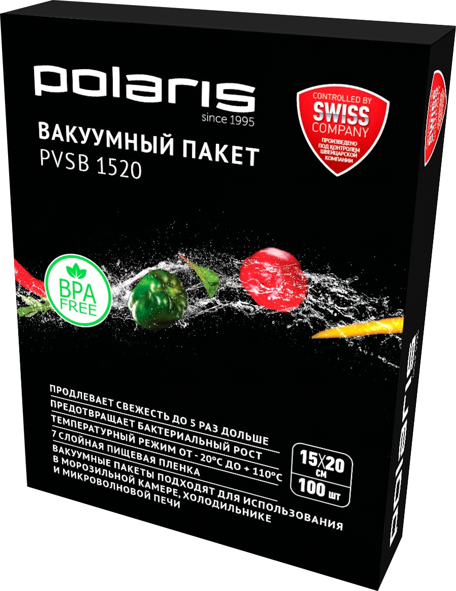 Купить Пакеты для вакуумной упаковки Polaris PVSB 1520 для вакуумной  упаковки прозрачный в интернет-магазине Неватека по выгодной цене с  доставкой, характеристики, фотографии - Санкт-Петербург