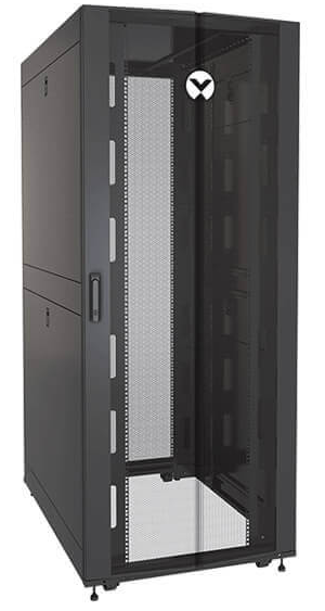 Коммуникационный шкаф Vertiv Rack 42U 1998mm H x 800mmW x 1215mm D with 77% Perforated Locking Front Door, 77% Perforated Split Locking Rear Doors, Color RAL 7021 Black gray (VR3350)