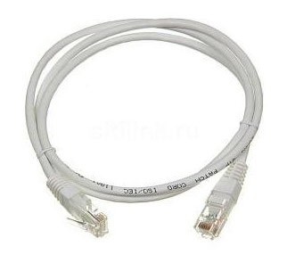 Кабель Патч-корд Lanmaster TWT-45-45-1.0-WH вилка RJ-45-вилка RJ-45 кат.5е 1м белый ПВХ