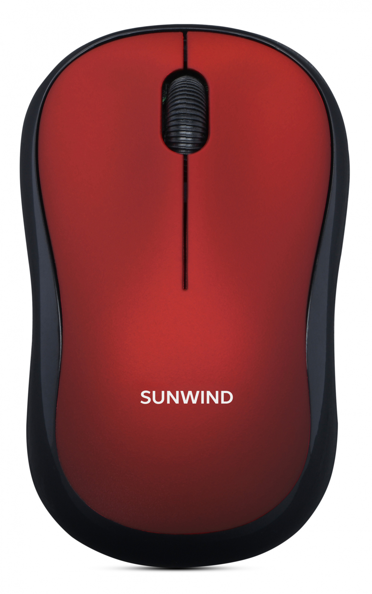 Картинка - Мышь SunWind SW-M200 красный/черный оптическая (1600dpi) беспроводная USB для ноутбука (3but) 1611656