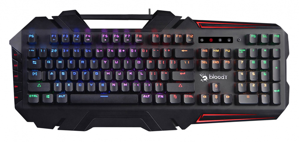 Картинка - Клавиатура A4Tech Bloody B880R механическая черный USB for gamer LED