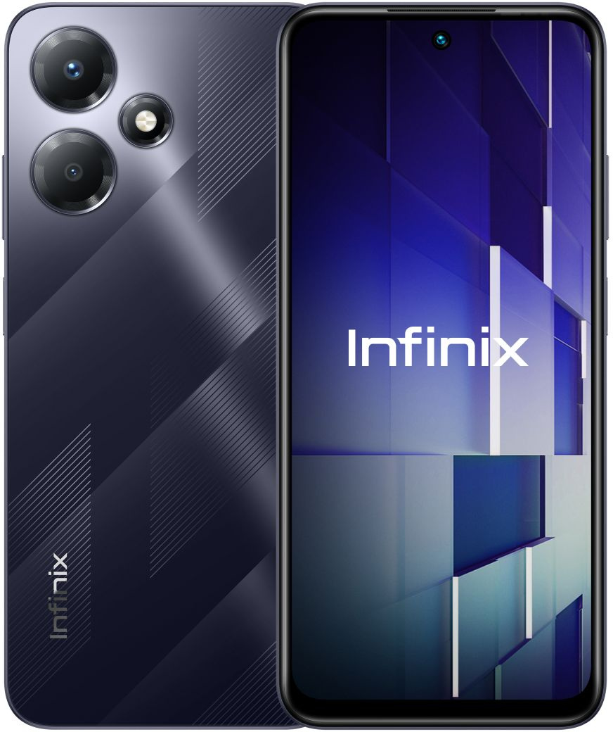 Купить Смартфон Infinix X6835B Hot 30 Play 128Gb 8Gb черный моноблок 3G 4G  2Sim 6.82