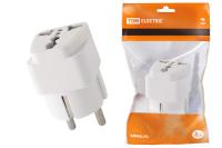 TDM SQ1806-0024 Адаптер универсальный с/з 16А 250В белый 