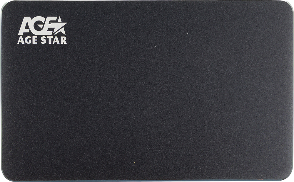 Картинка - Внешний корпус для HDD/SSD AgeStar 3UB2AX1 SATA I/II/III алюминий черный 2.5"