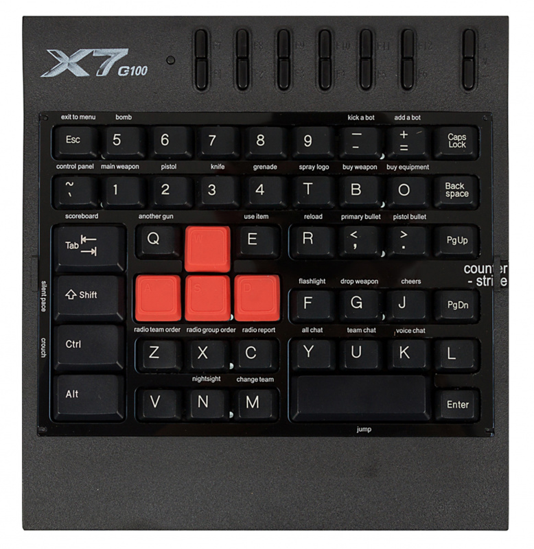 Картинка - Игровой блок A4Tech X7-G100 черный USB Multimedia for gamer