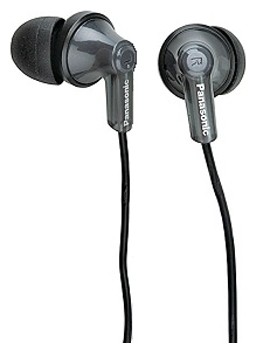 Наушники вкладыши Panasonic RP-HJE118GU 1.1м черный проводные в ушной раковине (RP-HJE118GUK)
