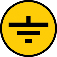 Iek YPC20-ZAZEM-1-096 Самоклеящаяся этикетка: 30х30 мм, символ "Заземление"