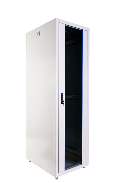Шкаф телекоммуникационный напольный ЭКОНОМ 42U (600  1000) дверь перфорированная 2 шт. (ШТК-Э-42.6.10-44АА)
