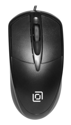 Мышь Оклик 125M черный оптическая (1200dpi) USB (2but)