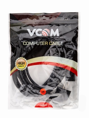 VCOM CE021-CU0.75-5M Кабель компьютер-розетка 220V (EURO) <VDE> 3G*0,75mm2 VCOM {CE021-CU} 5м