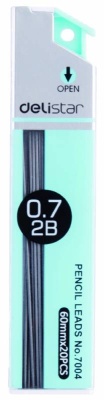 Грифель Deli E7004 0.7мм 2B (20гриф) туба