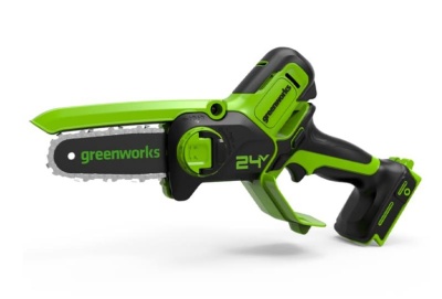 GreenWorks GD24CSMNX Цепная мини пила аккумуляторная, 24V, 15см, бесщеточная, без АКБ и ЗУ [2008707]