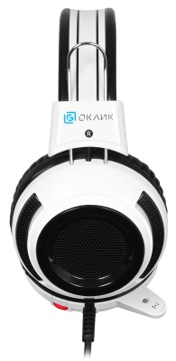 Наушники с микрофоном Оклик HS-G300 ARMAGEDDON белый/черный 2.3м мониторные оголовье (361558)