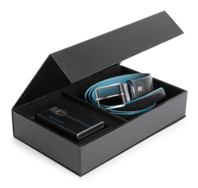 Ремень мужской Piquadro Blue Square CUBOX15B2R/N черный натур.кожа