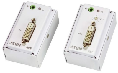 Удлинитель ATEN DVI Over Cat 5 Extender with MK Wall Plate W/EU ADP, (VE607-AT-G)