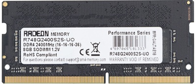 Память DDR4 8Gb 2400MHz AMD R748G2400S2S-UO OEM PC4-19200 CL16 SO-DIMM 260-pin 1.2В