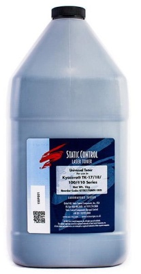 Тонер Static Control KYTK17UNIV-1KG черный флакон 1000гр. для принтера Kyocera FS1000/1010/1020/1050