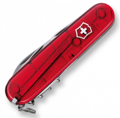 Нож перочинный Victorinox Spartan (1.3603.T) 91мм 12функций красный полупрозрачный карт.коробка