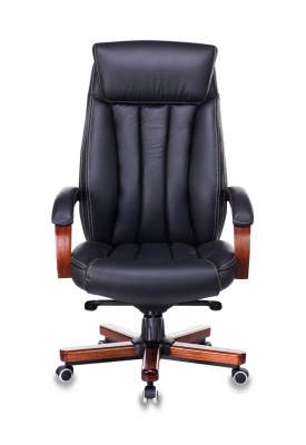 Кресло руководителя Бюрократ T-9922WALNUT черный кожа крестовина металл/дерево