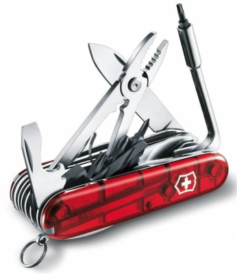 Нож перочинный Victorinox CyberTool L (1.7775.T) 91мм 39функций красный полупрозрачный карт.коробка