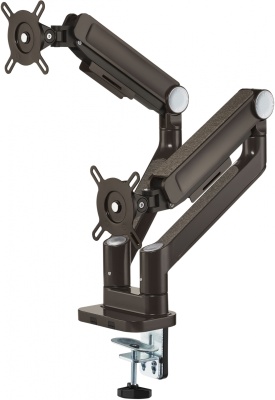 Кронштейн для мониторов Ultramounts UM733BR черный/коричневый 17"-32" макс.8кг крепление к столешнице поворот и наклон