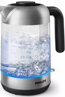 Чайник электрический Philips HD9339/80 1.7л. 2200Вт прозрачный/нержавеющая сталь (корпус: стекло)