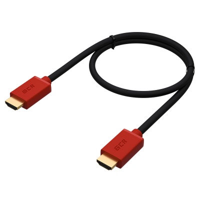 GCR Кабель 3.0m HDMI версия 2.0, HDR 4:2:2, Ultra HD, 4K 60 fps 60Hz/5K*30Hz, 3D, AUDIO, 18.0 Гбит/с, 28/28 AWG, OD7.3mm, тройной экран, черный, красные коннекторы, GCR-HM451-3.0m Greenconnect HDMI (m) 2.0 - HDMI (m) 2.0 3м красный (GCR-HM451-3.0m)