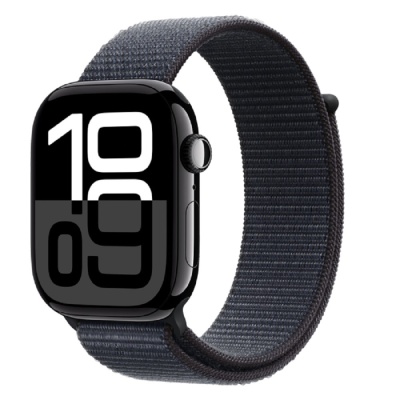 Apple Watch Series 10 46mm Jet Black Aluminium Case with Ink Sport Loop (MWWR3LW/A)